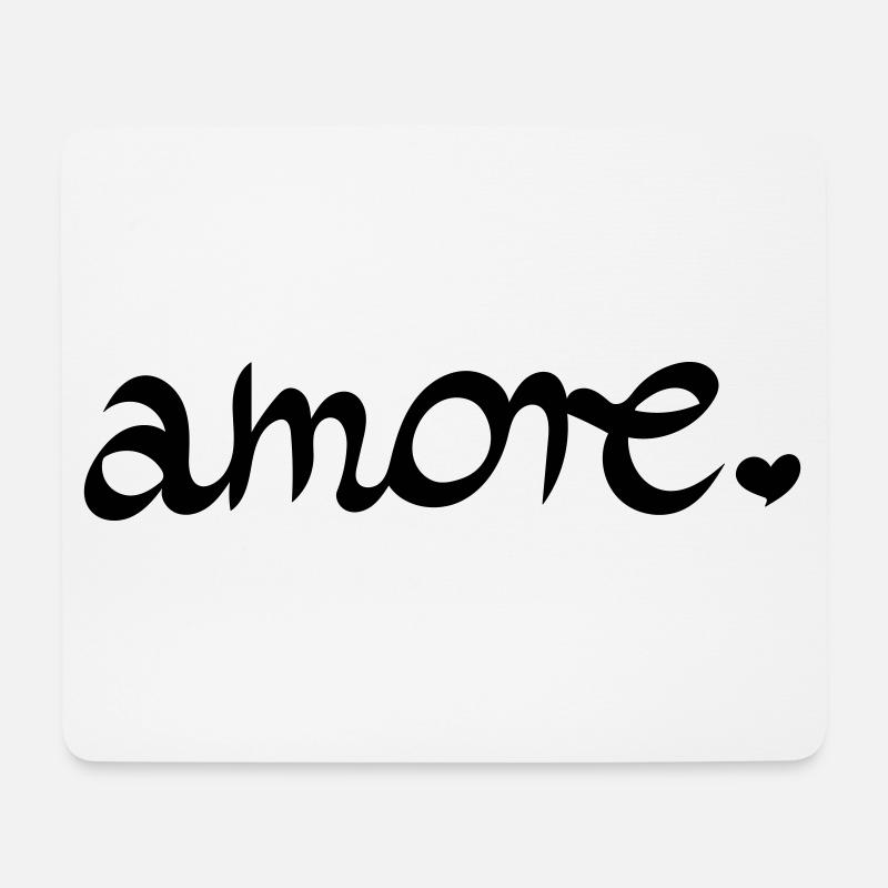 Amore Liebe - Mousepad (Querformat) - Weiß