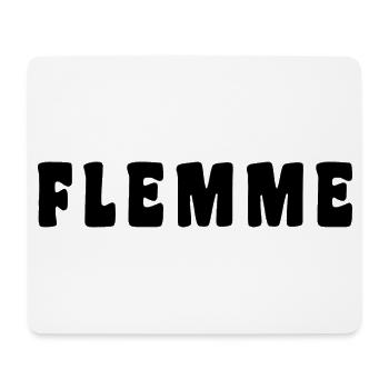 Flemme - Tapis de souris (format paysage) - blanc - Devant