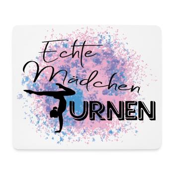 Echte Mädchen Turnen - Mousepad (Querformat) - Weiß - Vorne