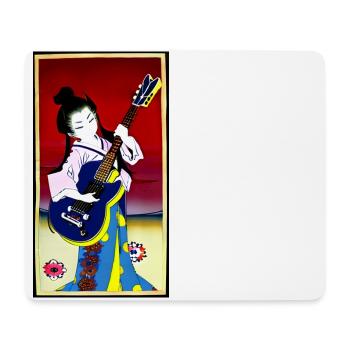 Geisha berçant le monde - Tapis de souris (format paysage) - blanc - Devant