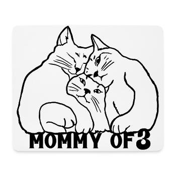 Mommy of 3 Katzenmama - Mousepad (Querformat) - Weiß - Vorne