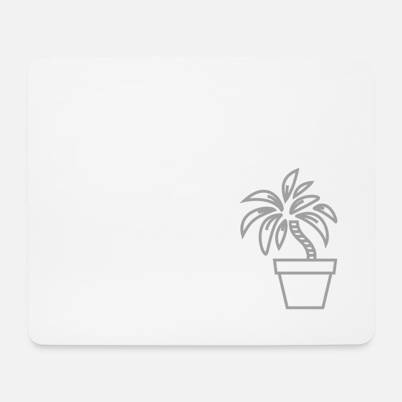 Minimalistische Palme - Mousepad (Querformat) - Weiß