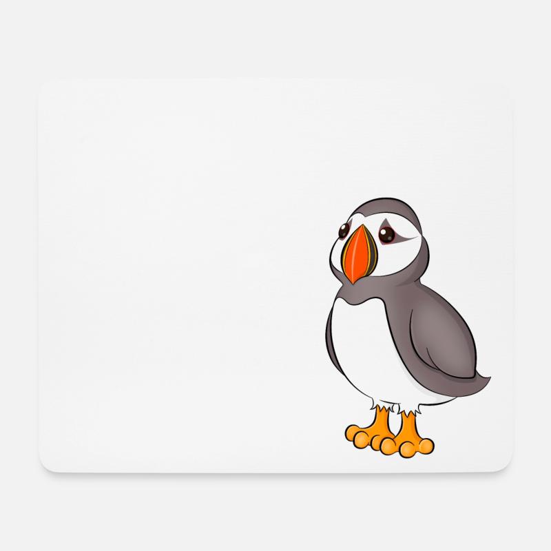 Puffin - Mousepad (Querformat) - Weiß