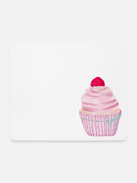 Cupcake mit Liebe - Mousepad (Querformat) - Weiß