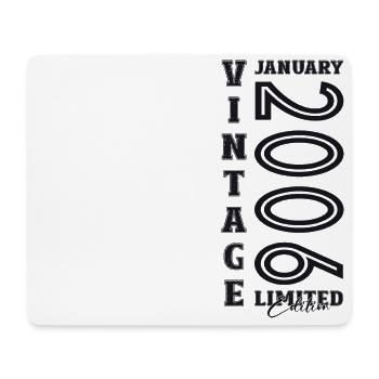18. Geburtstag Januar Jahrgang 2006 Original - Mousepad (Querformat) - Weiß - Vorne