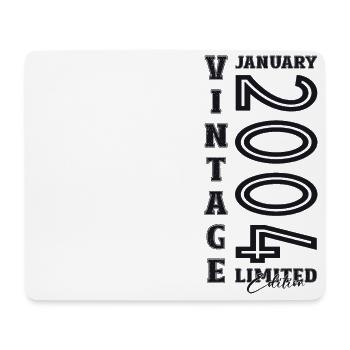 20th Birthday January Vintage 2004 Original - Mouse Pad (horizontal) - white - Front