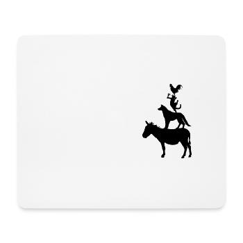 Bremen Town Musicians - Mouse Pad (horizontal) - white - Front