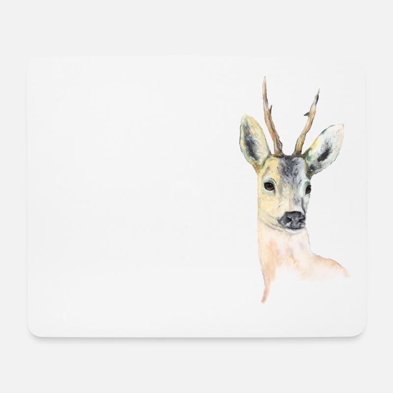Deer 1.0 - Mousepad (Querformat) - Weiß