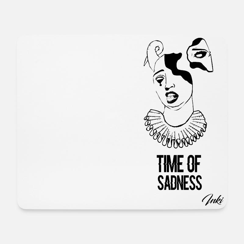 Zeit der Traurigkeit - Mousepad (Querformat) - Weiß