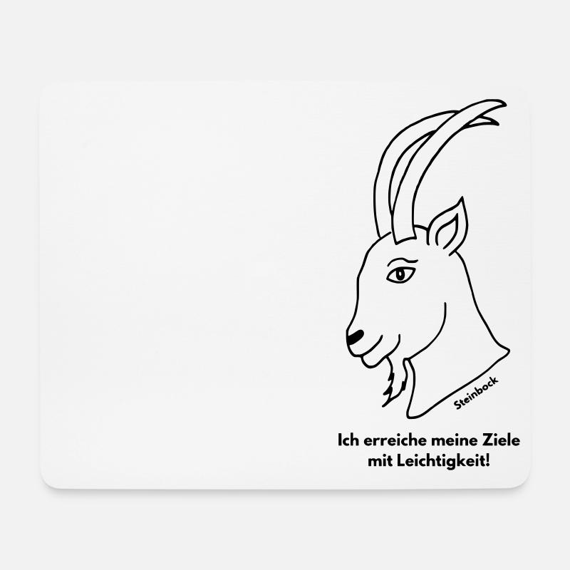 Sternzeichen Steinbock - Mousepad (Querformat) - Weiß