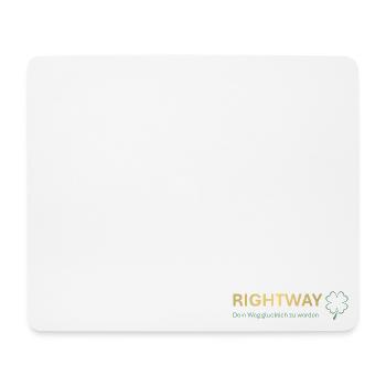 Rightway - Dein Weg glücklich zu werden - Mousepad (Querformat) - Weiß - Vorne