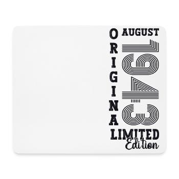 80th Birthday Man Original August Vintage 1943 - Tapis de souris (format paysage) - blanc - Devant