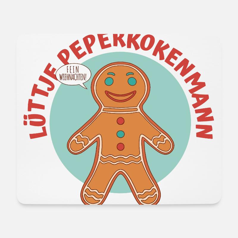 Lüttje Peperkokenmann Plattdeutsch - Mousepad (Querformat) - Weiß