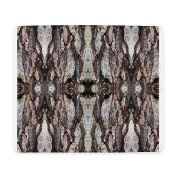 Dekoratives Muster basierend auf Baumrinde - Mousepad (Querformat) - Weiß - Vorne