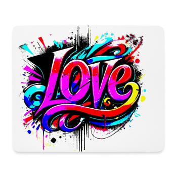 Love Graffiti Lettering - Mouse Pad (horizontal) - white - Front