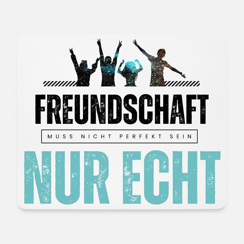 Beste Freunde FREUND Kumpel Kumpels - Mousepad (Querformat) - Weiß
