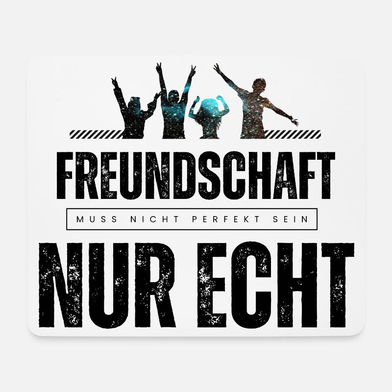 Beste Freunde FREUND Kumpel Kumpels - Mousepad (Querformat) - Weiß
