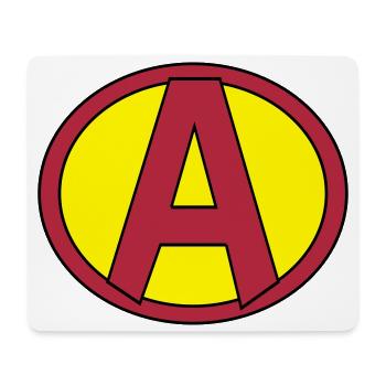 Super, Superheld, Superheldin, Hero, A - Mouse Pad (horizontal) - white - Front