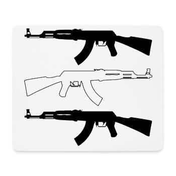 Ak 47 - Mouse Pad (horizontal) - white - Front
