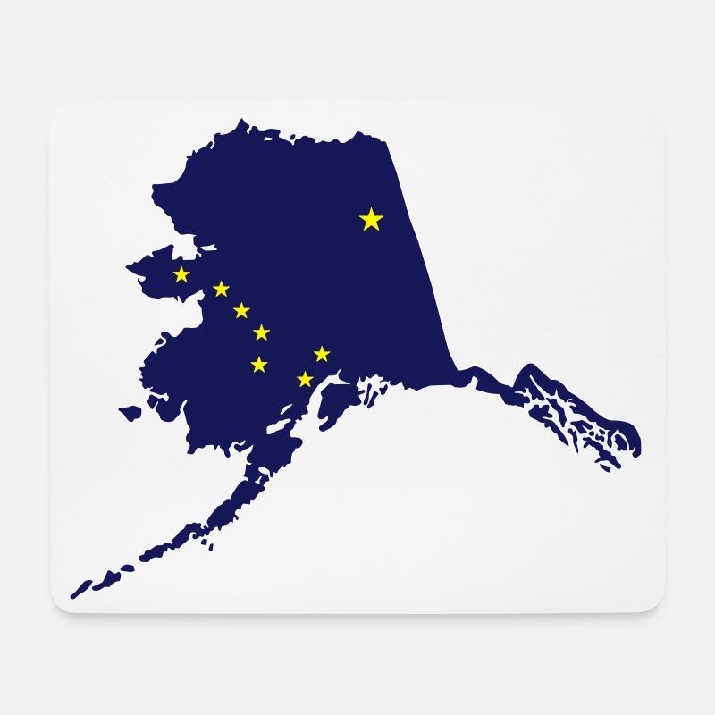 state of alaska - Mousepad (Querformat) - Weiß