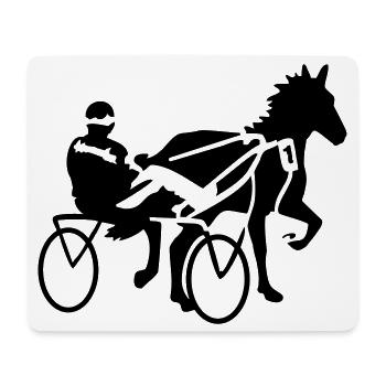 Trabrennen Pferderennen Traber - Mousepad (Querformat) - Weiß - Vorne