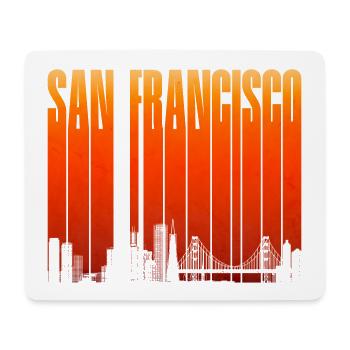 San Francisco Skyline Gradient - Mouse Pad (horizontal) - white - Front