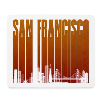 San Francisco Orange Skyline - Mousepad (Querformat) - Weiß - Vorne
