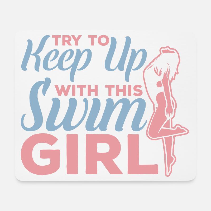 Swimmer - Mouse Pad (horizontal) - white