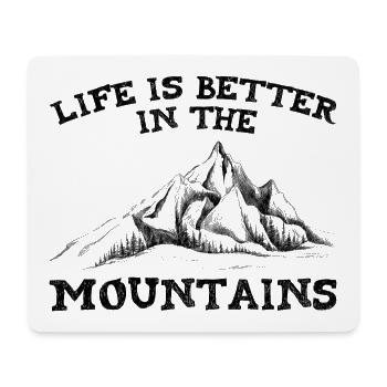 Mountain Mountains Mountaineering Hiking Climbing Nature - Mouse Pad (horizontal) - white - Front