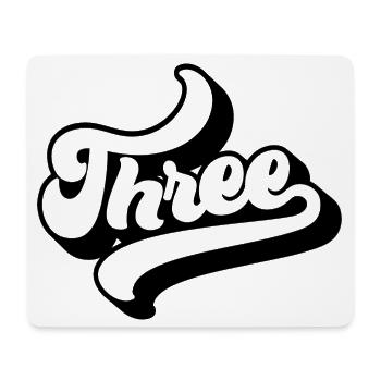 Trois enfants 3e anniversaire garçons filles 3 ans - Tapis de souris (format paysage) - blanc - Devant