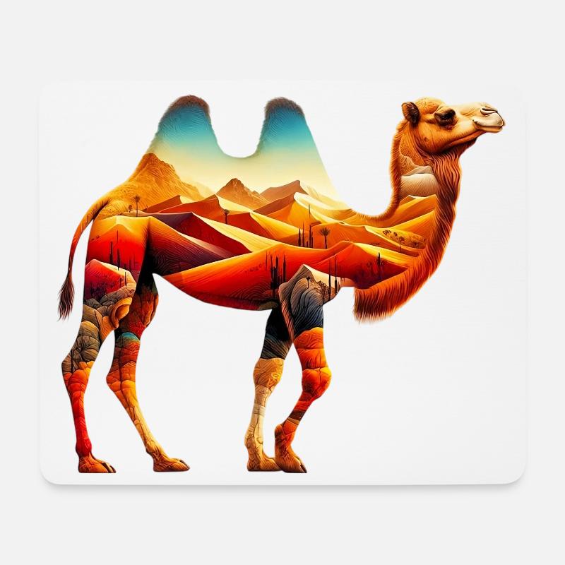 Kamel - Mousepad (Querformat) - Weiß