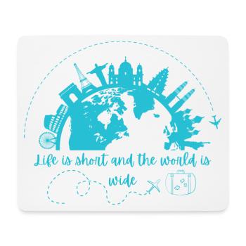 Abenteuer Weltreise Design - Mousepad (Querformat) - Weiß - Vorne