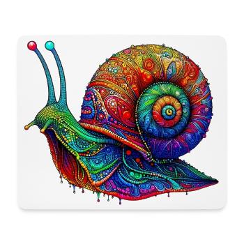 Escargot - Tapis de souris (format paysage) - blanc - Devant