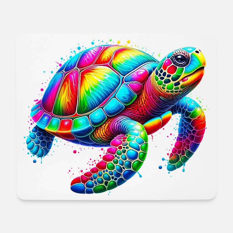 Schildkröte - Mousepad (Querformat) - Weiß