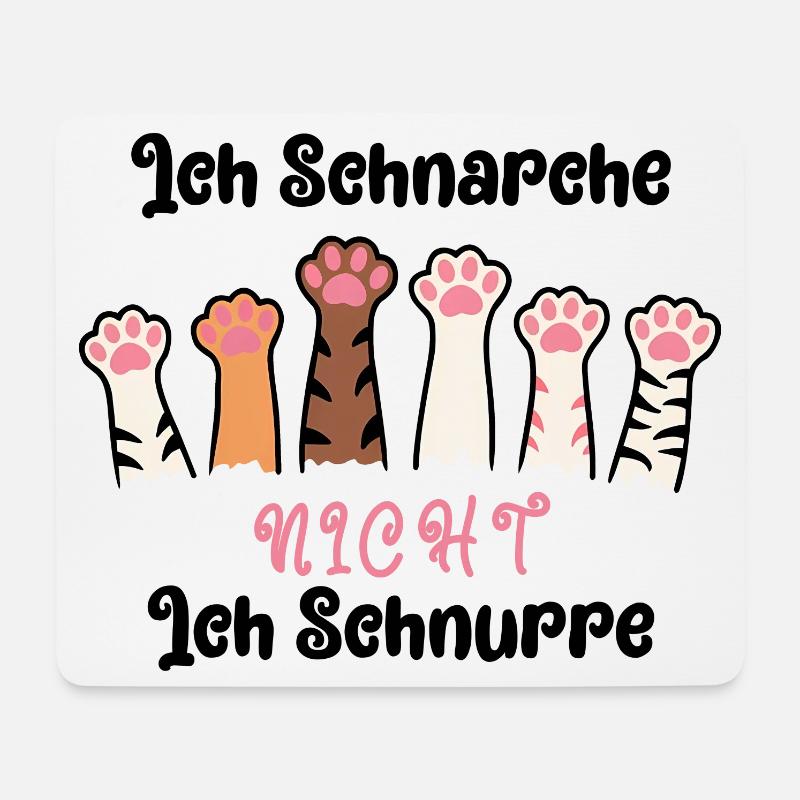 Lustiger Spruch Ich Schnarche nicht, ich schnurre - Mousepad (Querformat) - Weiß