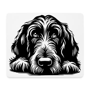 Spinone Italiano Tête avec Pattes - Tapis de souris (format paysage) - blanc - Devant
