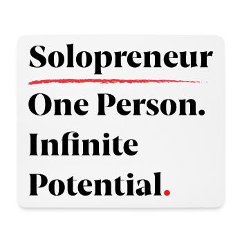 Solopreneur: Eine Person. Unendliches Potenzial. [B] - Mousepad (Querformat) - Weiß - Vorne
