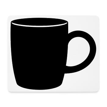 Classic Coffee Mug Silhouette - Mouse Pad (horizontal) - white - Front