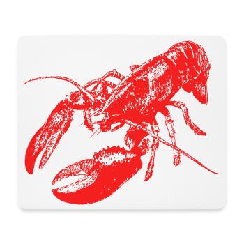 Bold Red Lobster Graphic Design - Mouse Pad (horizontal) - white - Front