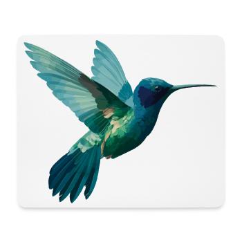 Aquarellierter Kolibri im Flug - Mousepad (Querformat) - Weiß - Vorne
