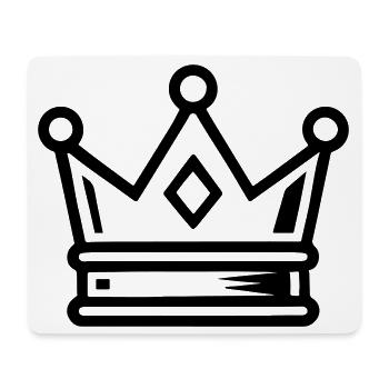 Krone Symbol Icon - Mousepad (Querformat) - Weiß - Vorne