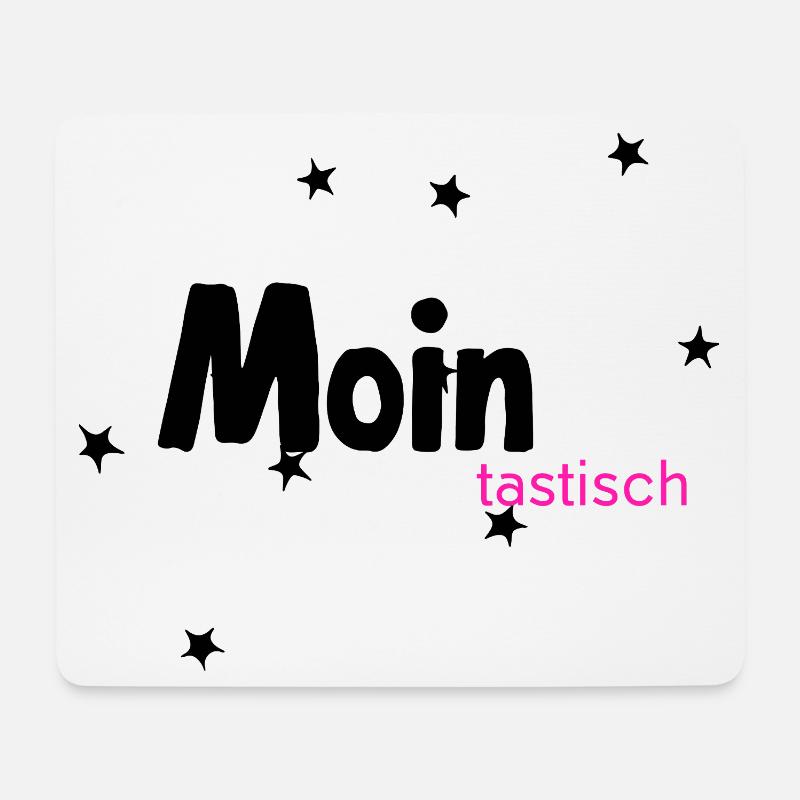 MOINtastisch Neon Pink Schriftzug - Mousepad (Querformat) - Weiß