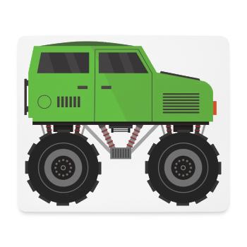 Camion monstre - Tapis de souris (format paysage) - blanc - Devant