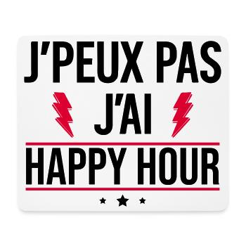 Ich kann nicht, ich habe Happy Hour Humor Aperitif - Mousepad (Querformat) - Weiß - Vorne