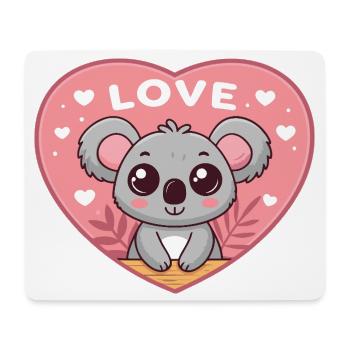 Koalaherz süße Liebe - Mousepad (Querformat) - Weiß - Vorne