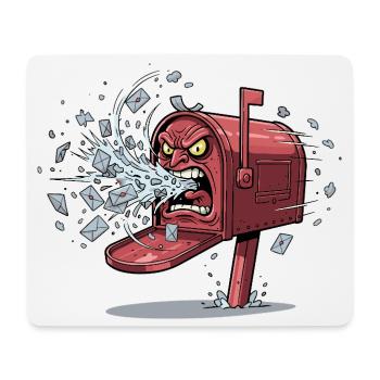 Wütender Briefkasten Ausbruch - Mousepad (Querformat) - Weiß - Vorne