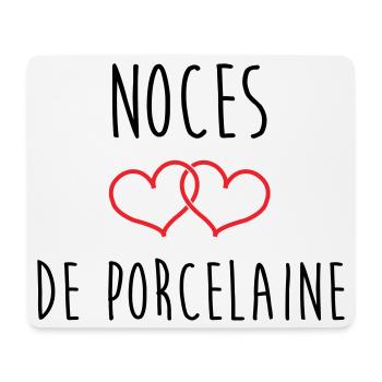 porcelain wedding 20 years of love - Mouse Pad (horizontal) - white - Front