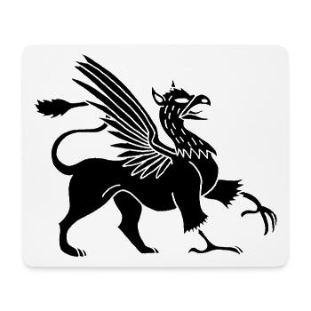 Schwarzer Greif - Mousepad (Querformat) - Weiß - Vorne