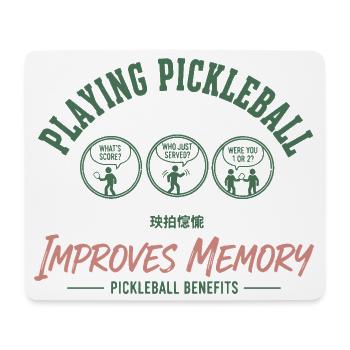 Pickleball, lustiger Spieler, Pickle Ball spielt Liebe. - Mousepad (Querformat) - Weiß - Vorne