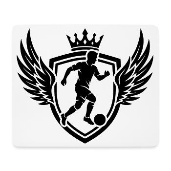 Blason du footballeur - Tapis de souris (format paysage) - blanc - Devant